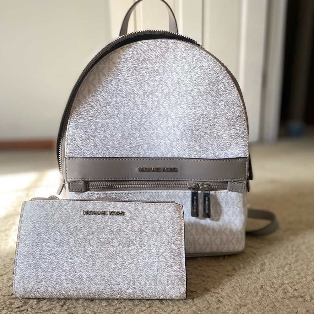 Michael Kors backpack with matching wallet